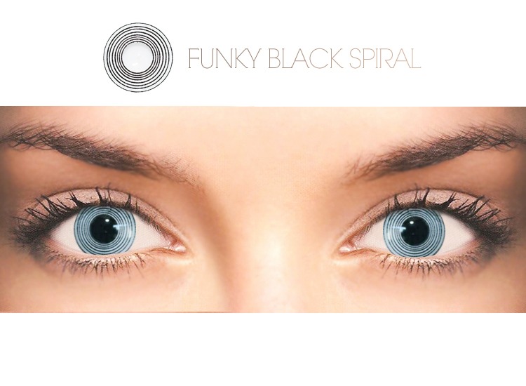 Funky Black Spiral Cosplay Lenses